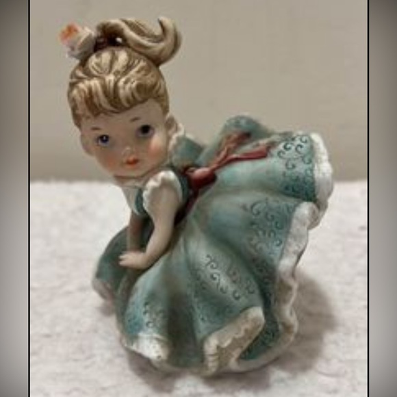 Lefton Bloomer Girl bisque figurine. Excellent condition! Item 843A-Circa 1960s - Picture 1 of 6